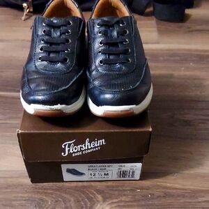 Florsheim Kids Black Leather Shoes